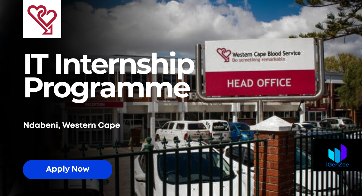 Graduate IT Internship at Western Cape Blood Service (1–2 Year Contract)